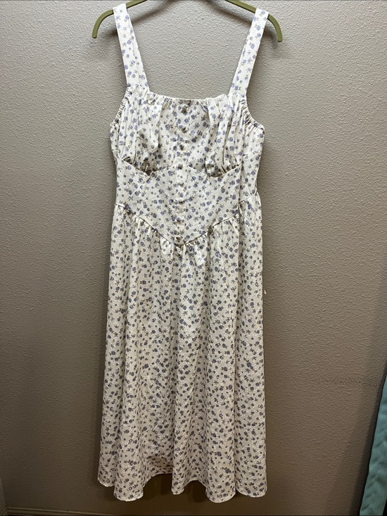 Cider Dresses & Skirts - Cider square neck corset style midi dress size 1XL
